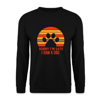 Dog Hund - Unisex Sweatshirt - black - Front - Alina (178cm) & Michal (187cm)