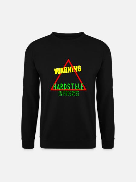Warnung Hardstyle im Gange - Unisex Pullover - Schwarz