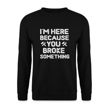 Handwerker Handyman Handwerk Werkzeug Baustelle - Unisex Pullover - Schwarz - Vorne - Alina (178cm) & Michal (187cm)