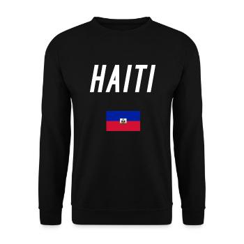 haiti - Sweat-shirt Unisexe - noir - Devant - Alina (178cm) & Michal (187cm)