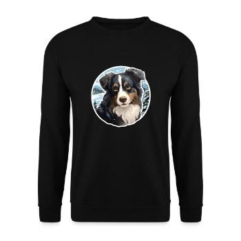 Appenzeller Mountain Dog Mix - Unisex Sweatshirt - black - Front - Alina (178cm) & Michal (187cm)
