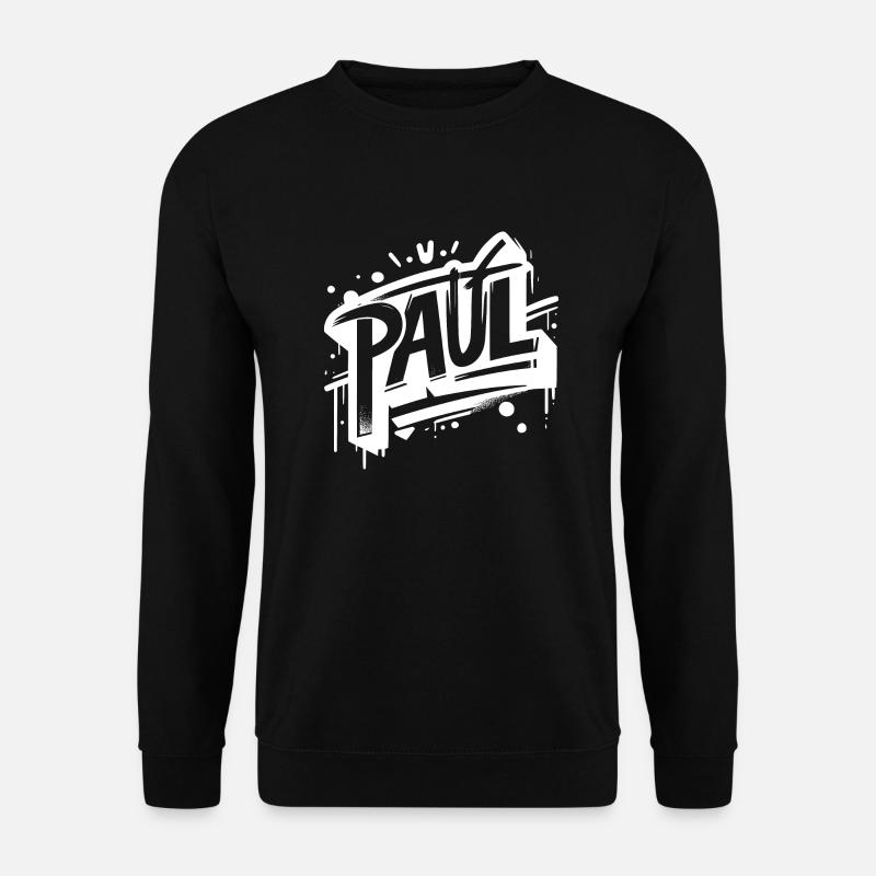Paul Name Graffiti - Unisex Pullover - Schwarz