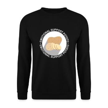 Emotional Support Supportive Extrovert Kindness - Unisex Sweatshirt - black - Front - Alina (178cm) & Michal (187cm)