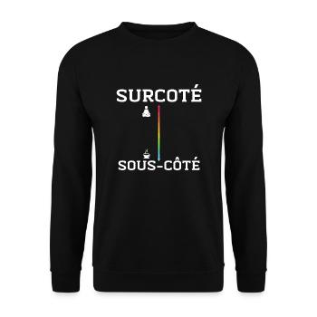 Caféine vs. Méditation - Sweat-shirt Unisexe - noir - Devant - Alina (178cm) & Michal (187cm)
