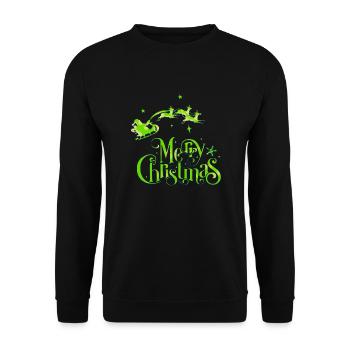 Weihnachten Weihnachtsmann Weihnachtsmann ungezogene Feiertage Winter - Unisex Pullover - Schwarz - Vorne - Alina (178cm) & Michal (187cm)