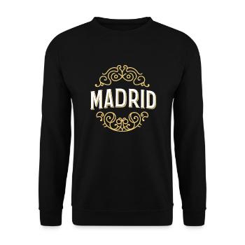 Madrid - Sweat-shirt Unisexe - noir - Devant - Alina (178cm) & Michal (187cm)