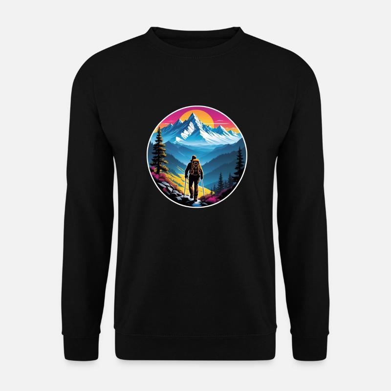 Nature & Mountain Hiking - Unisex Sweatshirt - black