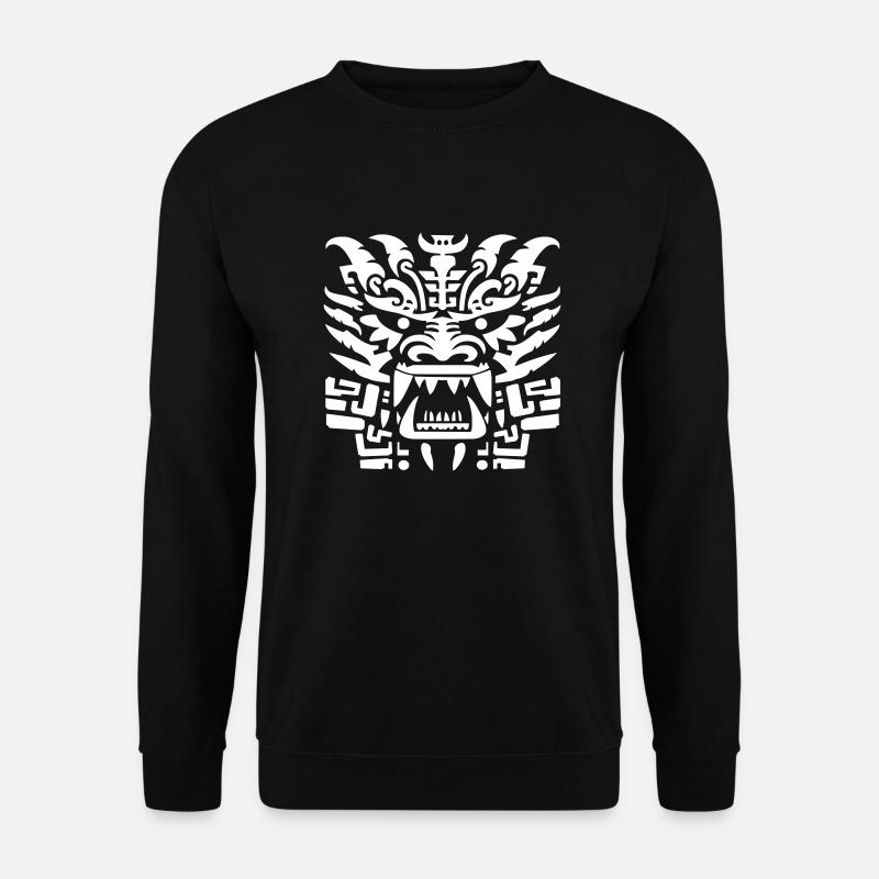 Drachenkopf - Alter Dämon - Unisex Pullover - Schwarz