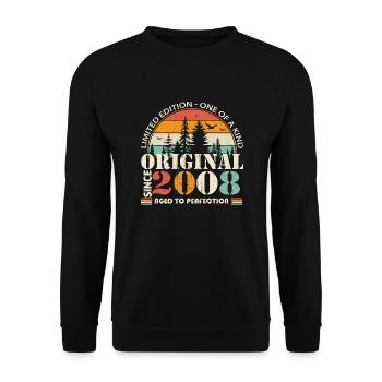 2008: Vintage Legend for the 16th Anniversary - Unisex Sweatshirt - black - Front - Alina (178cm) & Michal (187cm)