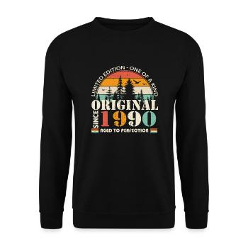 1990: Vintage Legend for the 34th Anniversary - Unisex Sweatshirt - black - Front - Alina (178cm) & Michal (187cm)