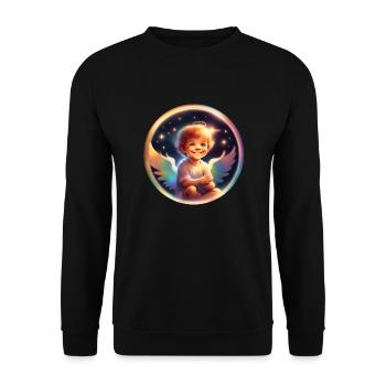 Petit ange arc en ciel - Sweat-shirt Unisexe - noir - Devant - Alina (178cm) & Michal (187cm)