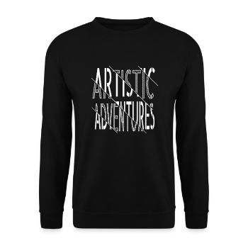idée cadeau d’anniversaire dictons voyage d’aventure - Sweat-shirt Unisexe - noir - Devant - Alina (178cm) & Michal (187cm)