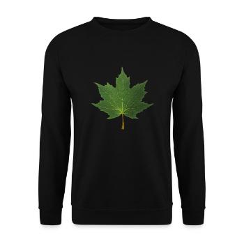 FEUILLE D'ÉRABLE - Sweat-shirt Unisexe - noir - Devant - Alina (178cm) & Michal (187cm)