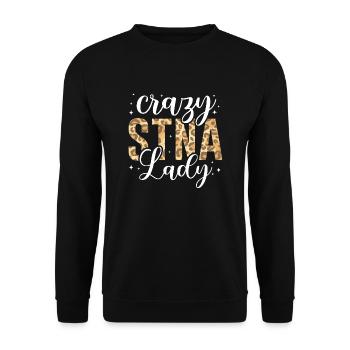 Crazy STNA lady - Unisex Sweatshirt - black - Front - Alina (178cm) & Michal (187cm)