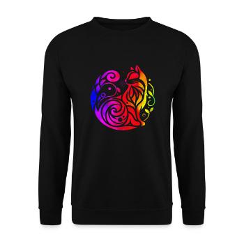 chat chat chats animal de compagnie mignonne animal mignon - Sweat-shirt Unisexe - noir - Devant - Alina (178cm) & Michal (187cm)