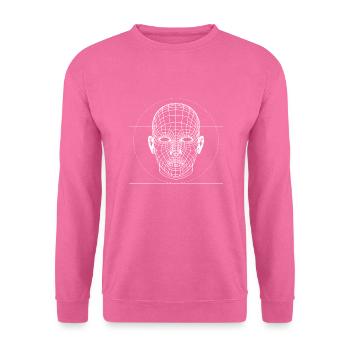 3D-Drahtmodell-Kopf - Unisex Pullover - Pink - Vorne