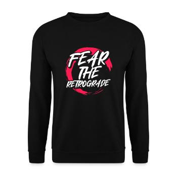 Fear The Retrograde Planetary Motion Mercury - Unisex Sweatshirt - black - Front - Alina (178cm) & Michal (187cm)