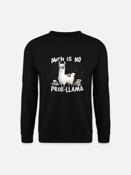 math is no prob-llama - Unisex Pullover - Schwarz