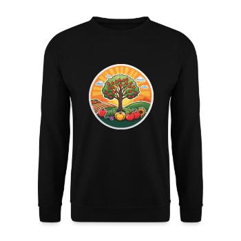 tree tree vegetables - Unisex Sweatshirt - black - Front - Alina (178cm) & Michal (187cm)