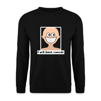 I'm going to beat cancer - Unisex Sweatshirt - black - Front - Alina (178cm) & Michal (187cm)