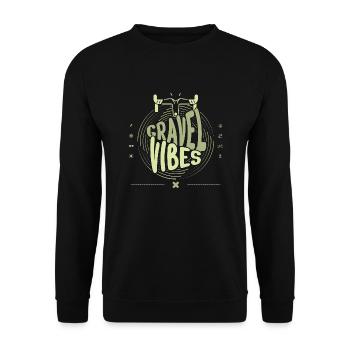 Gravel bike, mountain bike, passion for cycling, cyclist - Unisex Sweatshirt - black - Front - Alina (178cm) & Michal (187cm)