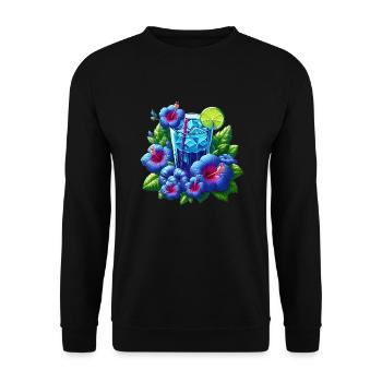 Blue hibiscus tea - Unisex Sweatshirt - black - Front - Alina (178cm) & Michal (187cm)