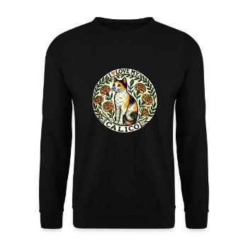 I love my calico cat - Unisex Sweatshirt - black - Front - Alina (178cm) & Michal (187cm)