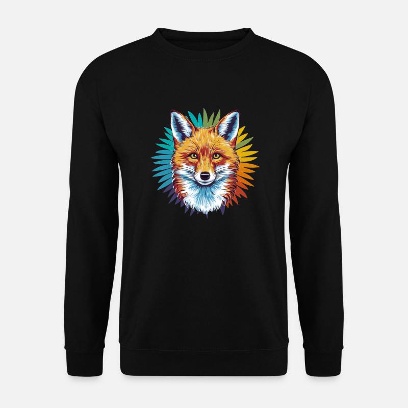 Fox - Illustration - Unisex Sweatshirt - black