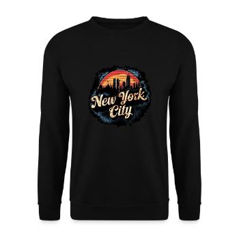 New York - Travel United States - Unisex Sweatshirt - black - Front - Alina (178cm) & Michal (187cm)