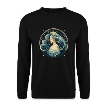 Femme décorée avec de beaux motifs - Sweat-shirt Unisexe - noir - Devant - Alina (178cm) & Michal (187cm)