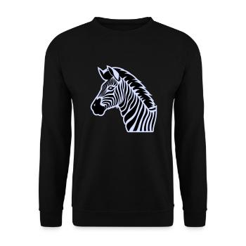 zebra - Unisex Pullover - Schwarz - Vorne - Alina (178cm) & Michal (187cm)
