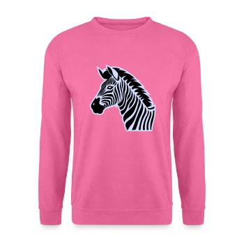 zèbre - Sweat-shirt Unisexe - rose - Devant