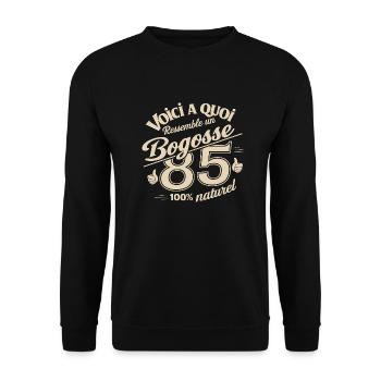 85-year-old bogosse - Unisex Sweatshirt - black - Front - Alina (178cm) & Michal (187cm)