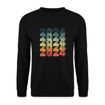 Jahr 2024 - Unisex Pullover - Schwarz - Vorne - Alina (178cm) & Michal (187cm)
