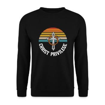 Jesus Gott Christliche Kirche Kreuz Glauben Glauben - Unisex Pullover - Schwarz - Vorne - Alina (178cm) & Michal (187cm)