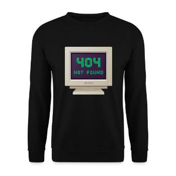 CRT Design - 404 Not found - Unisex Sweatshirt - black - Front - Alina (178cm) & Michal (187cm)