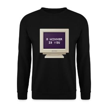 CRT Design - A winner is you - Unisex Sweatshirt - black - Front - Alina (178cm) & Michal (187cm)