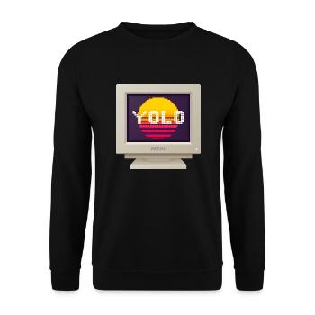 CRT Design - You Only Live Once (YOLO) - Unisex Sweatshirt - black - Front - Alina (178cm) & Michal (187cm)