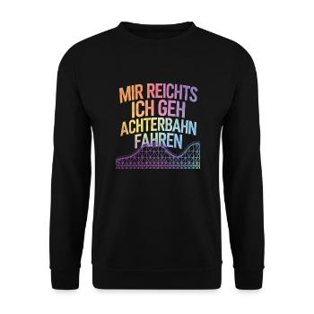 Roller Coaster Amusement Park Roller Coaster - Unisex Sweatshirt - black - Front - Alina (178cm) & Michal (187cm)