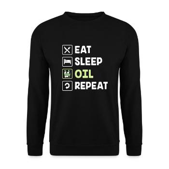 Huile essentielle - Sweat-shirt Unisexe - noir - Devant - Alina (178cm) & Michal (187cm)