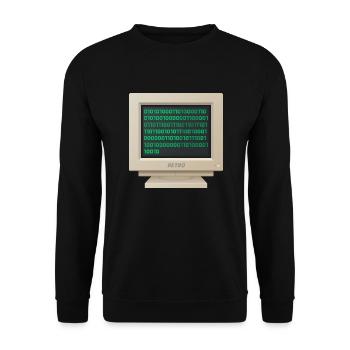 CRT - Binary Code - Unisex Sweatshirt - black - Front - Alina (178cm) & Michal (187cm)