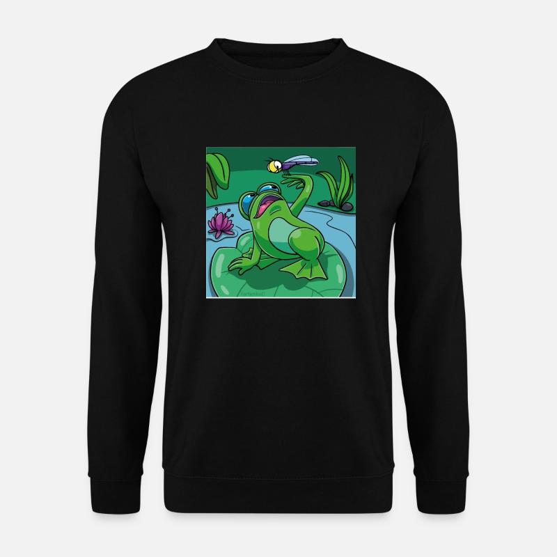 Collection Meilleurs amis : Grenouille et libellule - Sweat-shirt Unisexe - noir
