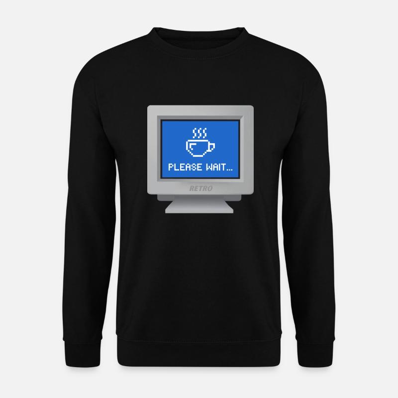 CRT design - "please wait" wallpaper - Unisex Sweatshirt - black