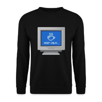 CRT "Keep Calm" Wallpaper - Unisex Sweatshirt - black - Front - Alina (178cm) & Michal (187cm)