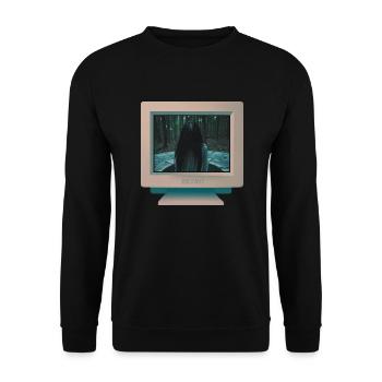 CRT design - Ghost girl 2 - Unisex Sweatshirt - black - Front - Alina (178cm) & Michal (187cm)