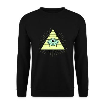Illuminati Pyramid - Unisex Sweatshirt - black - Front - Alina (178cm) & Michal (187cm)