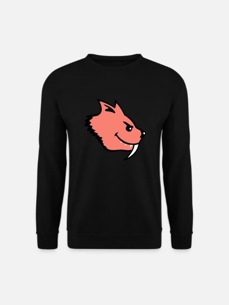 Evil Wild Cat Sabeltann Tiger Lange tenner Tiger - Genser unisex - svart
