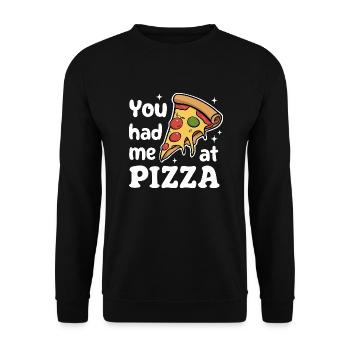 Pizza Italie Restauration rapide - Sweat-shirt Unisexe - noir - Devant - Alina (178cm) & Michal (187cm)