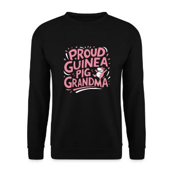 Proud guinea pig grandma - Unisex Sweatshirt - black - Front - Alina (178cm) & Michal (187cm)