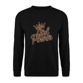 Girl Power - Power to the Strong and Courageous Woman - Unisex Sweatshirt - black - Front - Alina (178cm) & Michal (187cm)